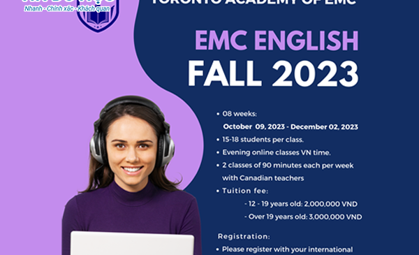 Chương trình học Tiếng Anh Online EMC ENGLISH FALL 2023
