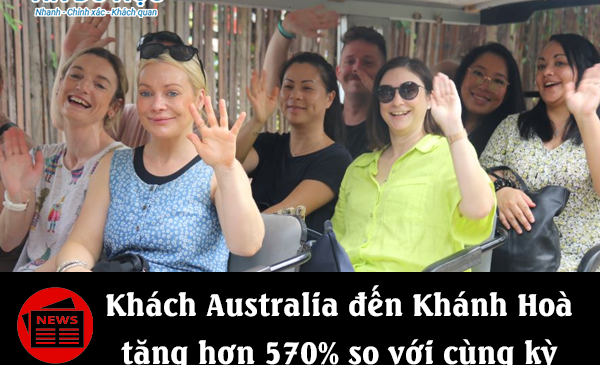 Khách Australia đến Khánh Hoà tăng hơn 570% so với cùng kỳ