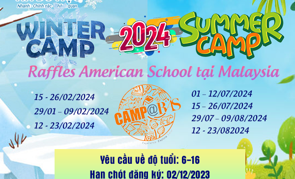 Chương trình Winter & Summer Camp tại Raffles American School Malaysia 2024