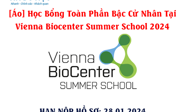 [Áo] Học Bổng Toàn Phần Bậc Cử Nhân Tại Vienna Biocenter Summer School 2024