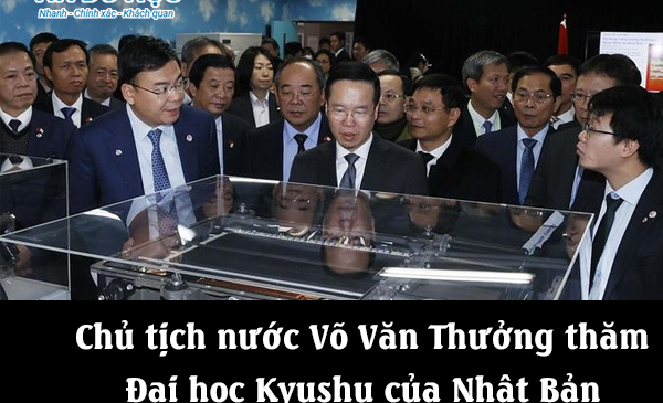 Chủ tịch nước Võ Văn Thưởng thăm Đại học Kyushu của Nhật Bản